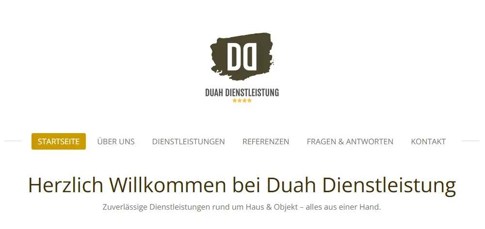 Webdesign Referenz Hamburg – Website Relaunch für Duah Dienstleistung
